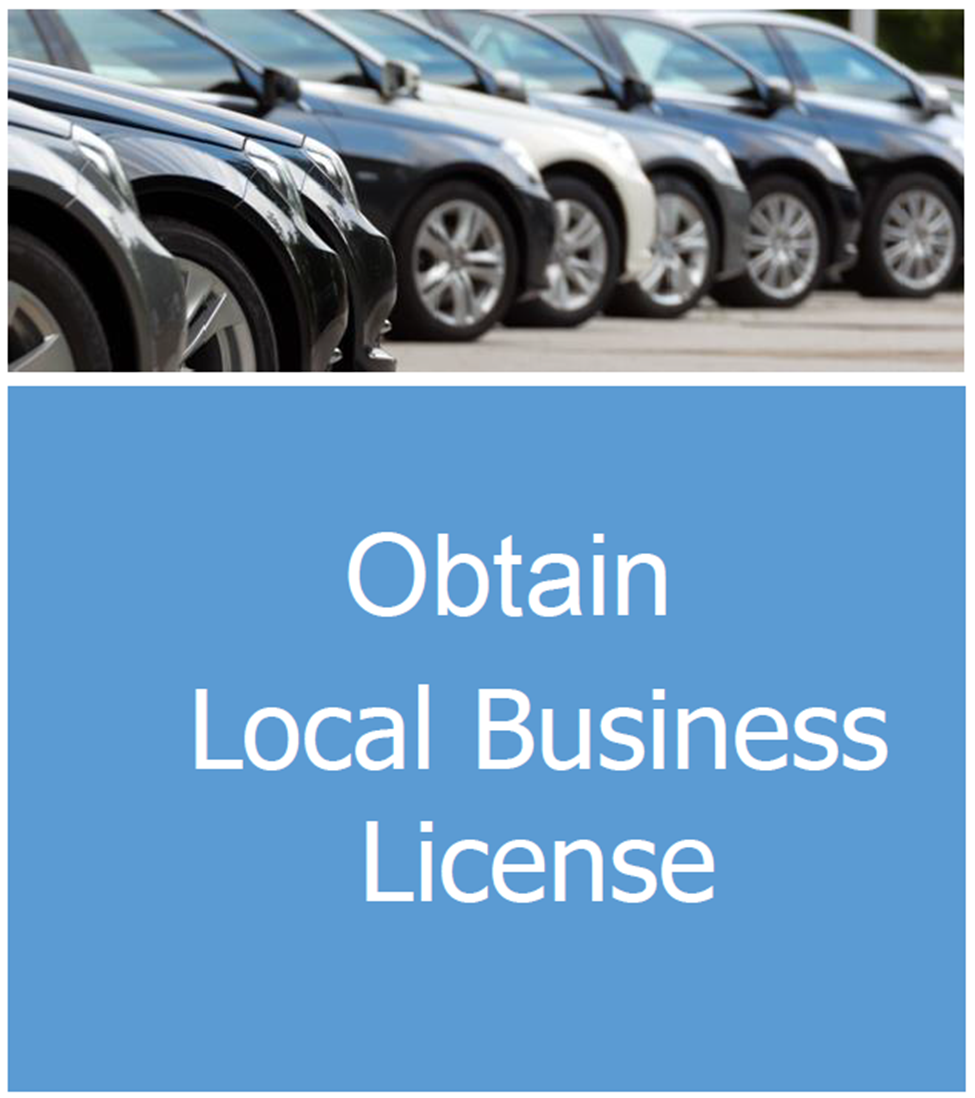 Dealers must obtain a local business license to apply for a Georgia dealers license